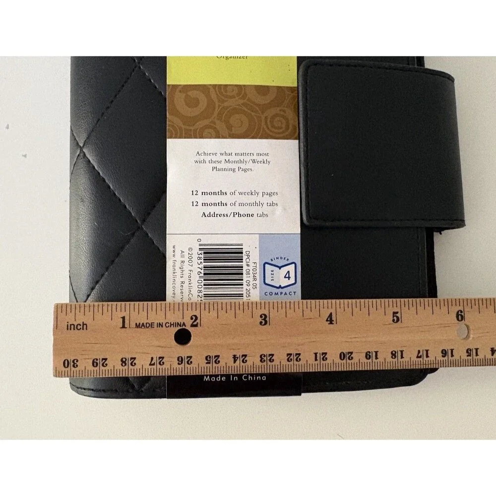 Franklin Covey 365 Monthly Weekly Organizer Size 4 Compact 4.25x6.75 Black NOS